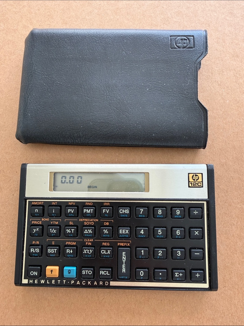 HP 12C Financial Calculator - Black and Gold